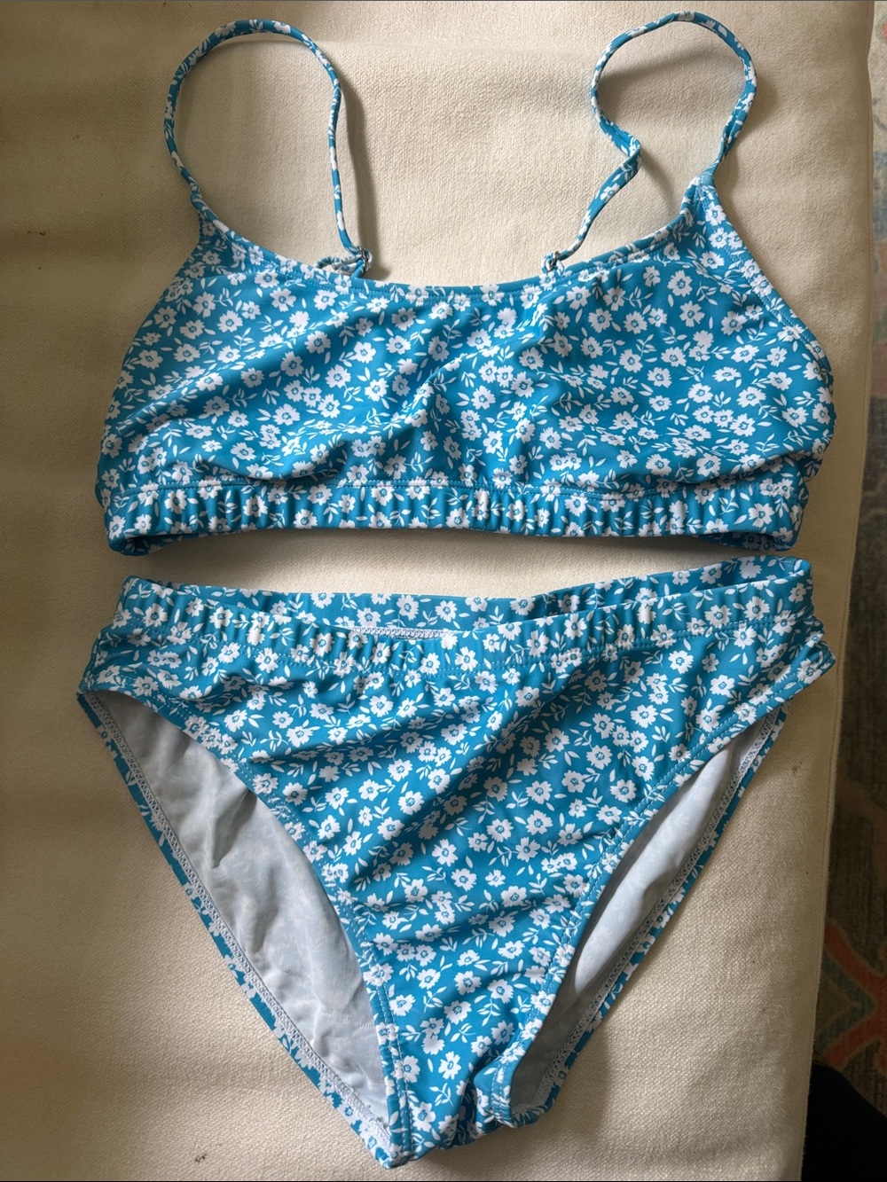 Womenās Blue Floral Bikini Set size M